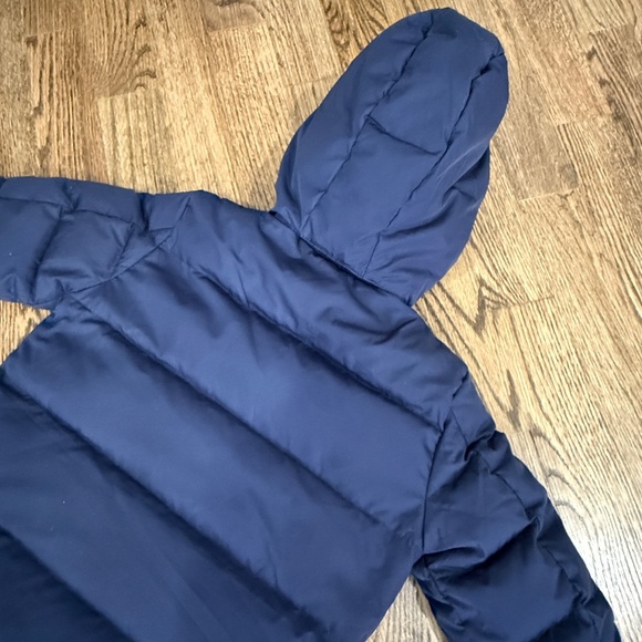 Gap Kids Down Puffer Cold Weather Navy Coat Insulated Fleece Hood Warm Kid S 6-7 - Picture 3 of 15